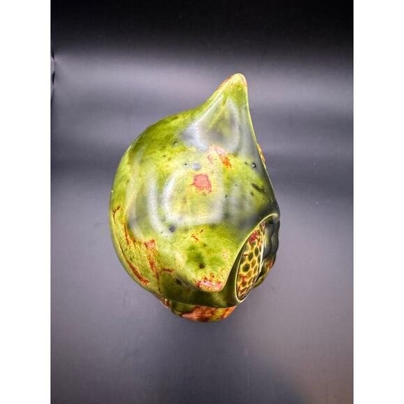 Vintage Mid Century Modern "Hidden" Bottom Bank Ceramic Owl, removable bottom - Picture 4 of 8